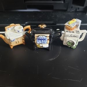 🚨DONATING SOON🚨 3 Rare Miniature Tea Pots
